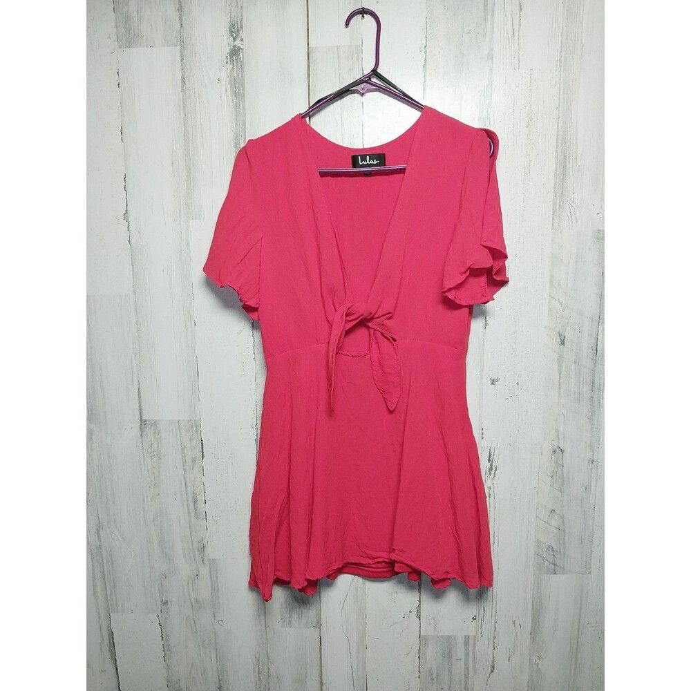 Lulus Sea Day Red Skater Cutout Mini Dress Size Large